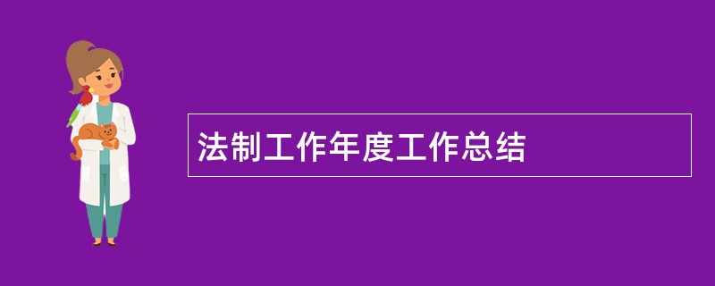 法制工作年度工作总结