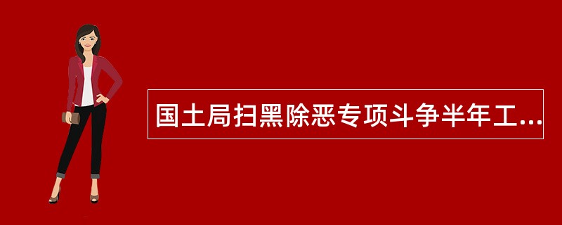 国土局扫黑除恶专项斗争半年工作总结