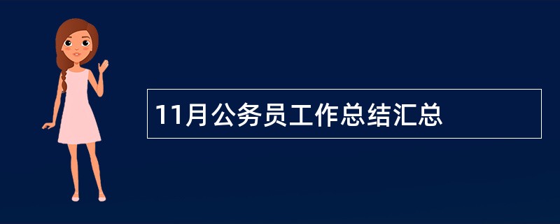 11月公务员工作总结汇总