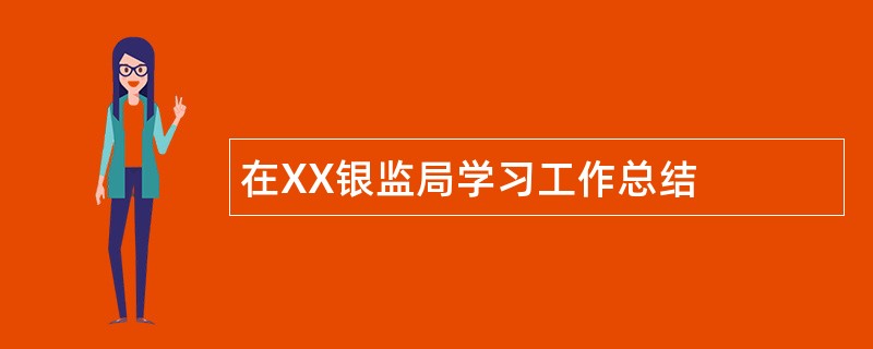 在XX银监局学习工作总结