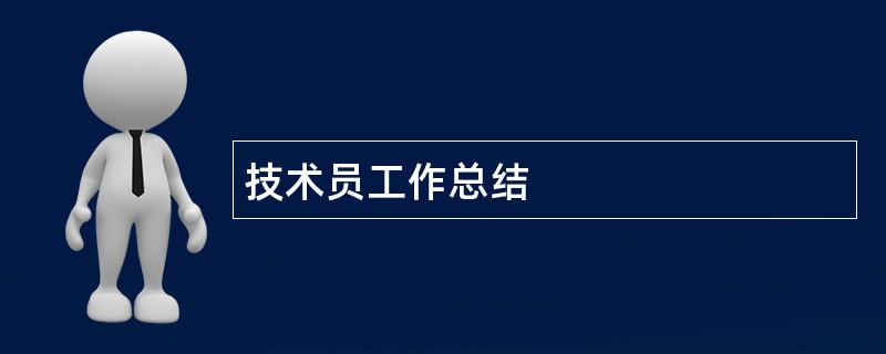 技术员工作总结