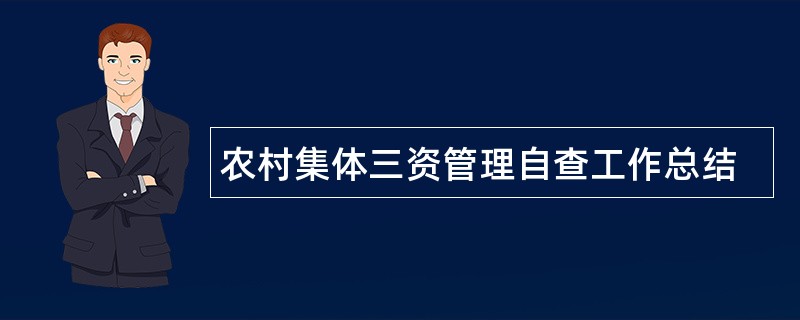 农村集体三资管理自查工作总结