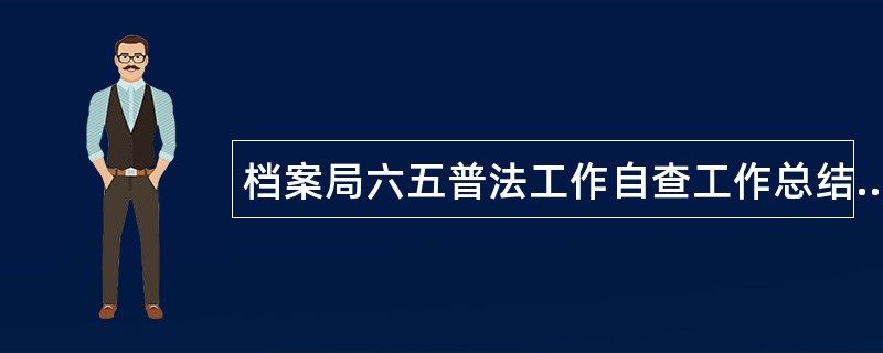 档案局六五普法工作自查工作总结