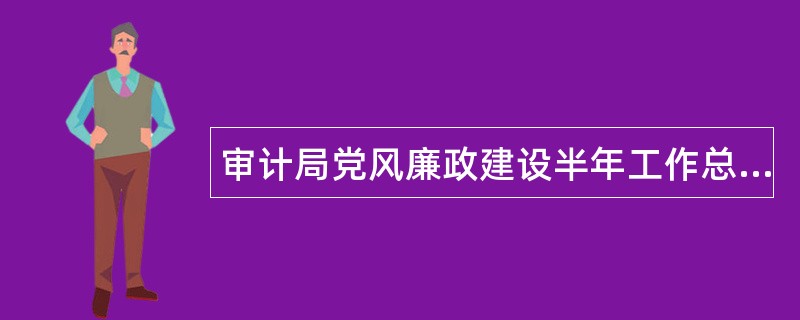 审计局党风廉政建设半年工作总结