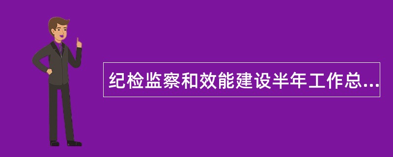 纪检监察和效能建设半年工作总结