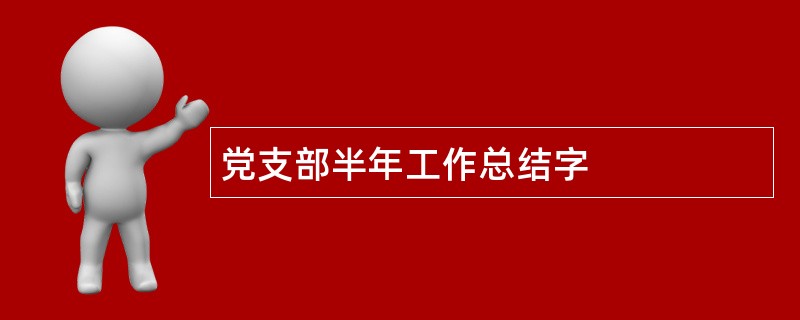 党支部半年工作总结字