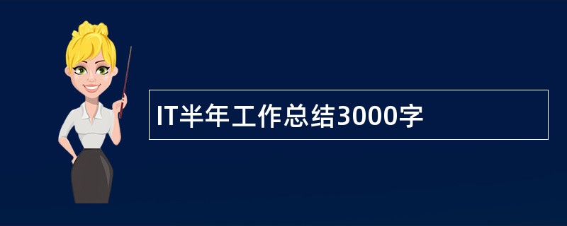 IT半年工作总结3000字