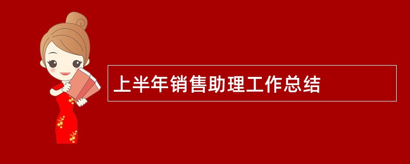 上半年销售助理工作总结