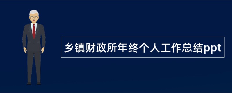 乡镇财政所年终个人工作总结ppt