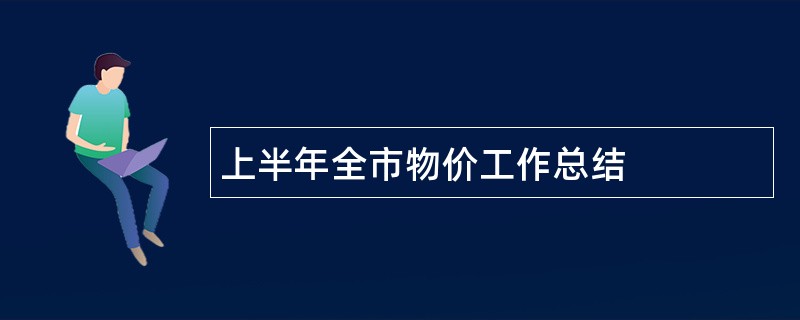 上半年全市物价工作总结