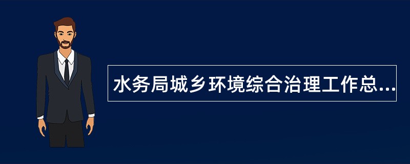 水务局城乡环境综合治理工作总结