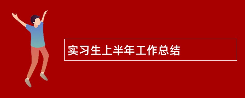 实习生上半年工作总结