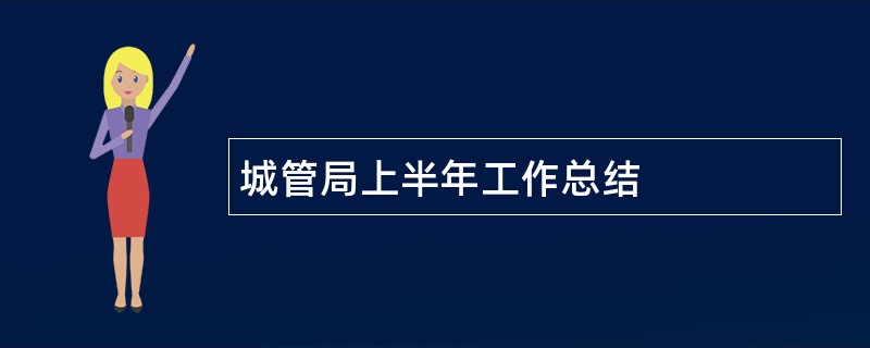 城管局上半年工作总结