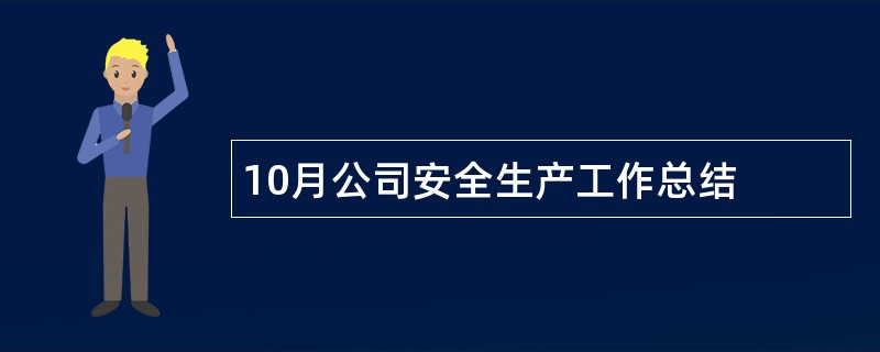 10月公司安全生产工作总结