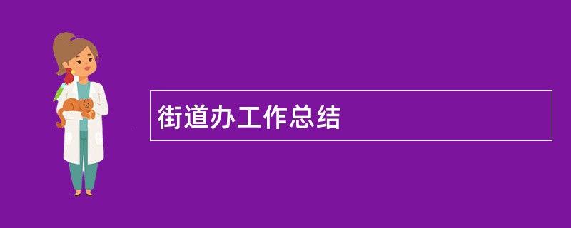 街道办工作总结