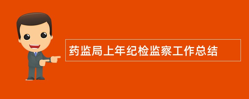 药监局上年纪检监察工作总结