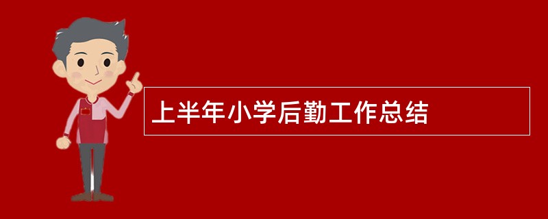 上半年小学后勤工作总结