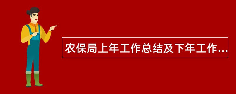 农保局上年工作总结及下年工作思路