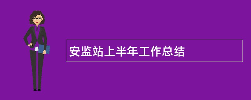 安监站上半年工作总结