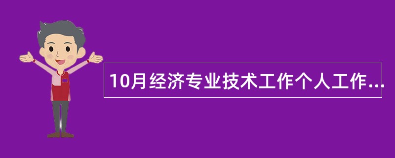 10月经济专业技术工作个人工作总结