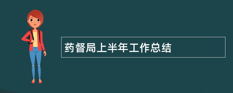 药督局上半年工作总结