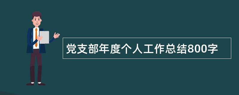 党支部年度个人工作总结800字