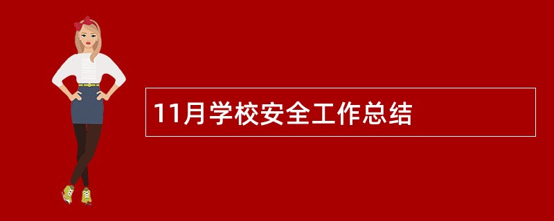 11月学校安全工作总结