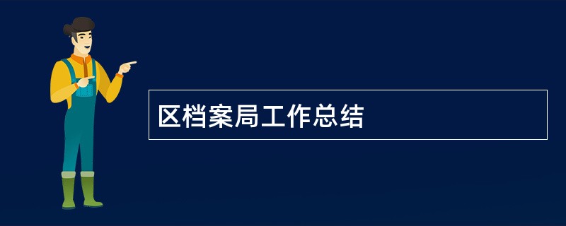 区档案局工作总结