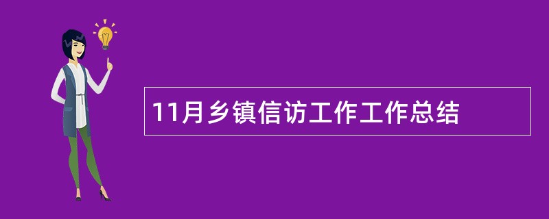 11月乡镇信访工作工作总结