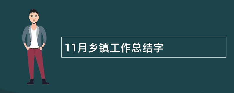 11月乡镇工作总结字