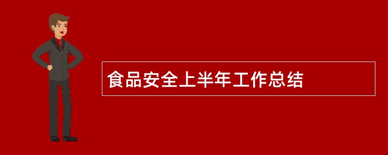 食品安全上半年工作总结