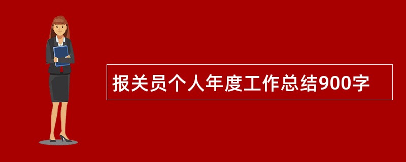 报关员个人年度工作总结900字