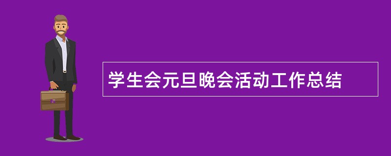 学生会元旦晚会活动工作总结