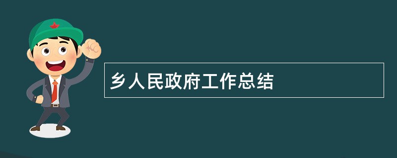 乡人民政府工作总结