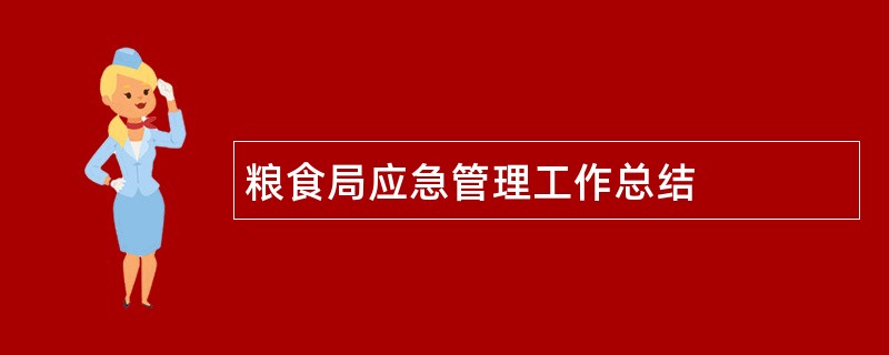 粮食局应急管理工作总结