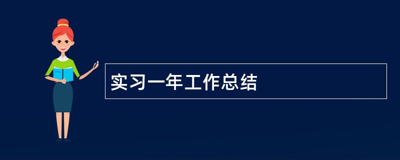 实习一年工作总结