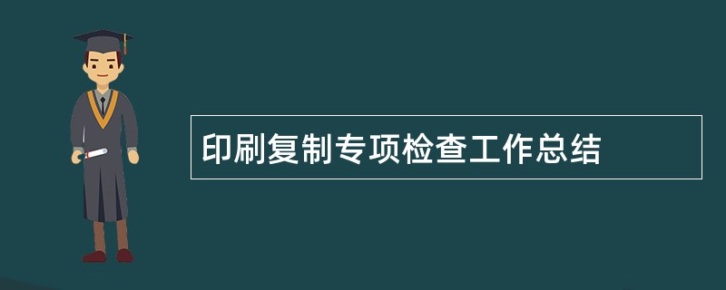 印刷复制专项检查工作总结