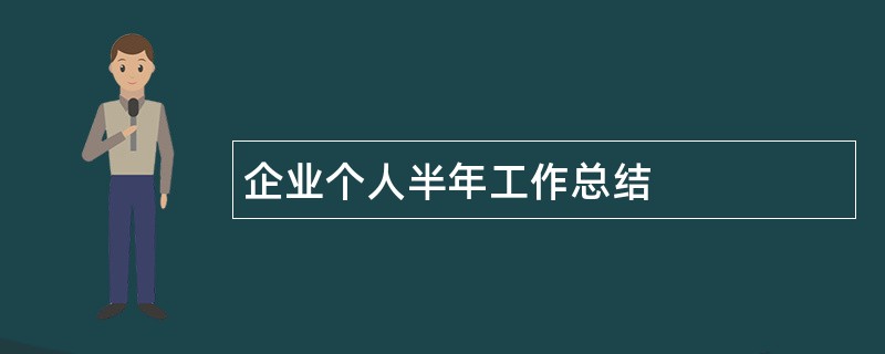 企业个人半年工作总结