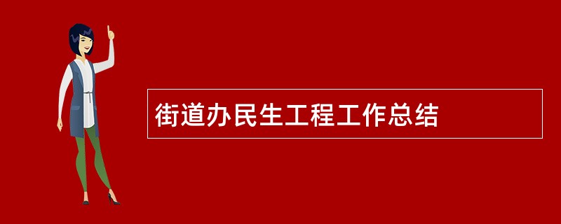 街道办民生工程工作总结