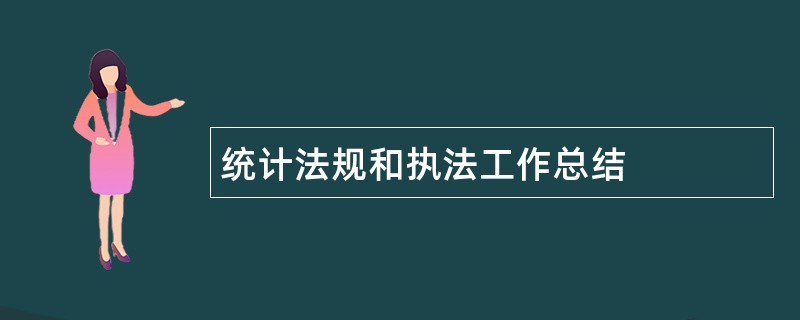 统计法规和执法工作总结