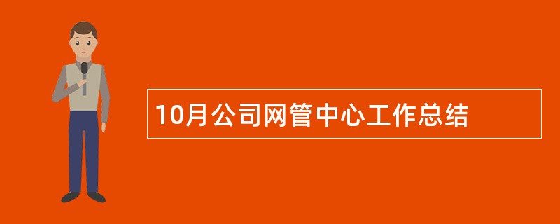 10月公司网管中心工作总结