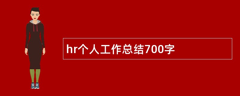 hr个人工作总结700字