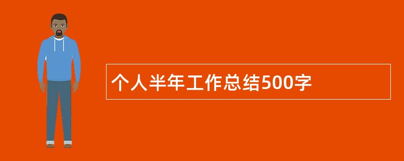 个人半年工作总结500字