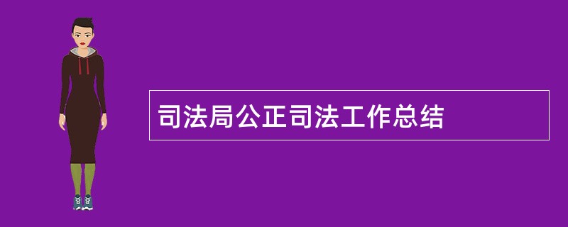 司法局公正司法工作总结