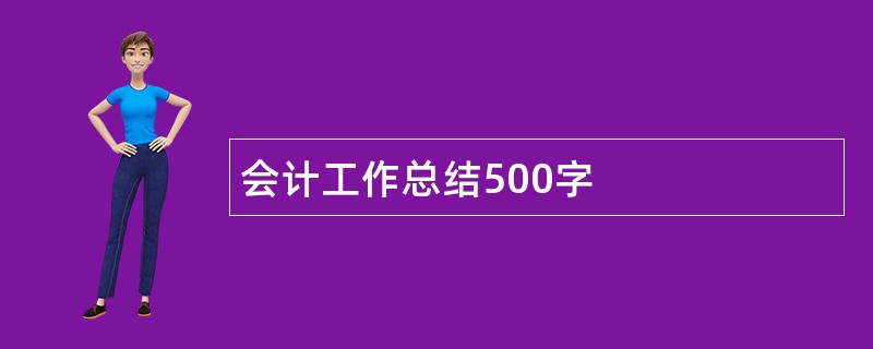 会计工作总结500字