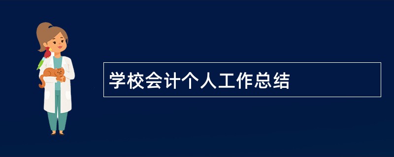 学校会计个人工作总结