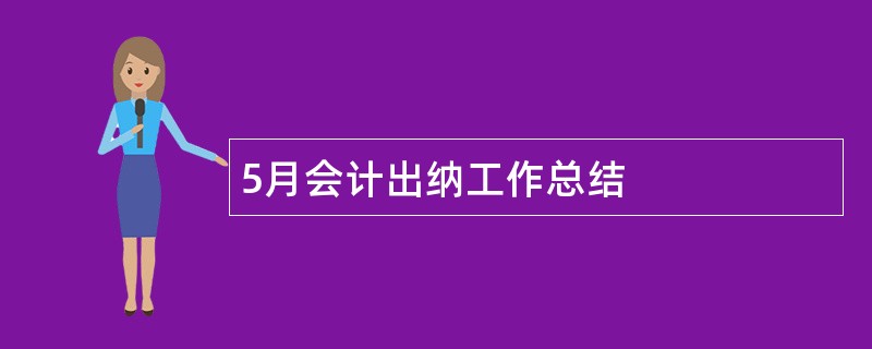 5月会计出纳工作总结