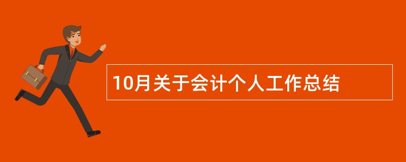 10月关于会计个人工作总结