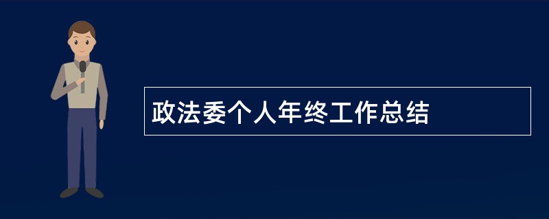 政法委个人年终工作总结