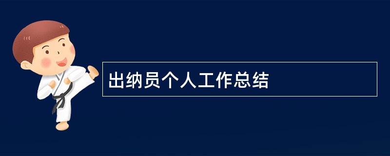 出纳员个人工作总结